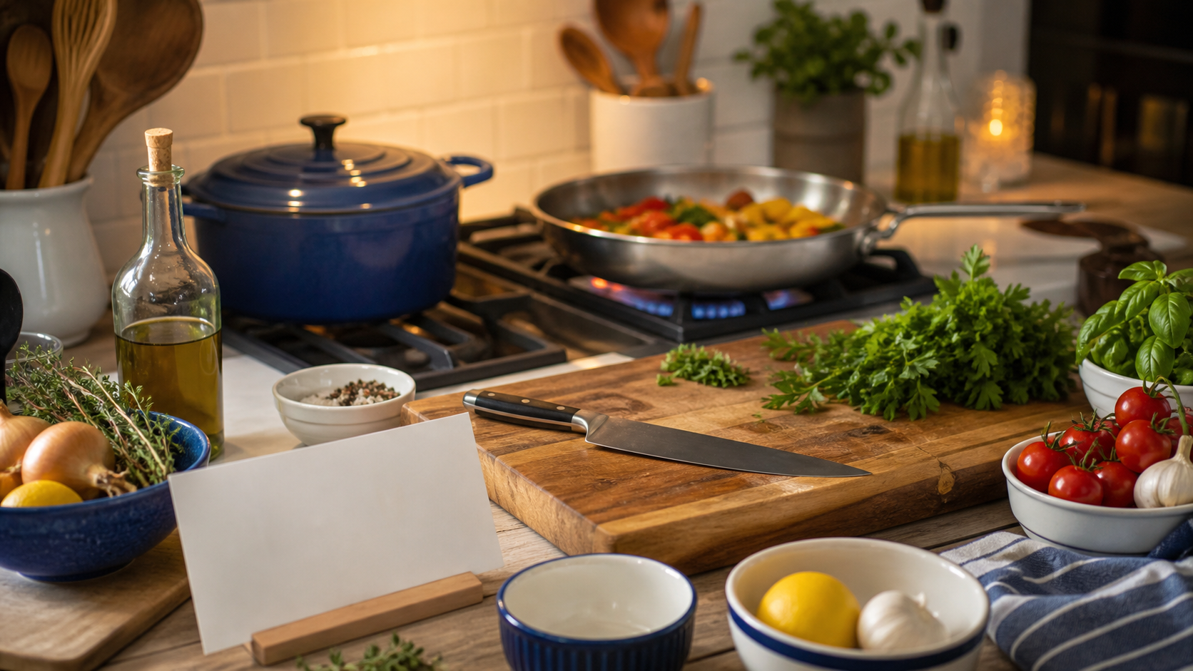 Illustrative editorial scene for wild game cooking